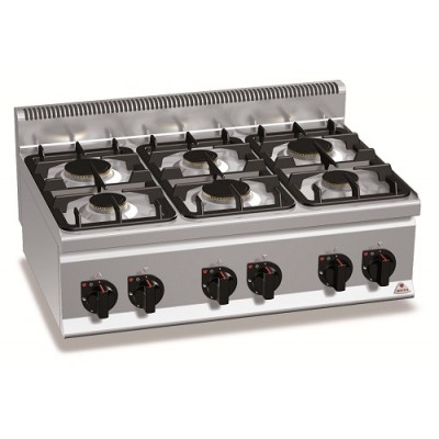 Плита газовая с 6 конфорками ggmgastro GHB963C